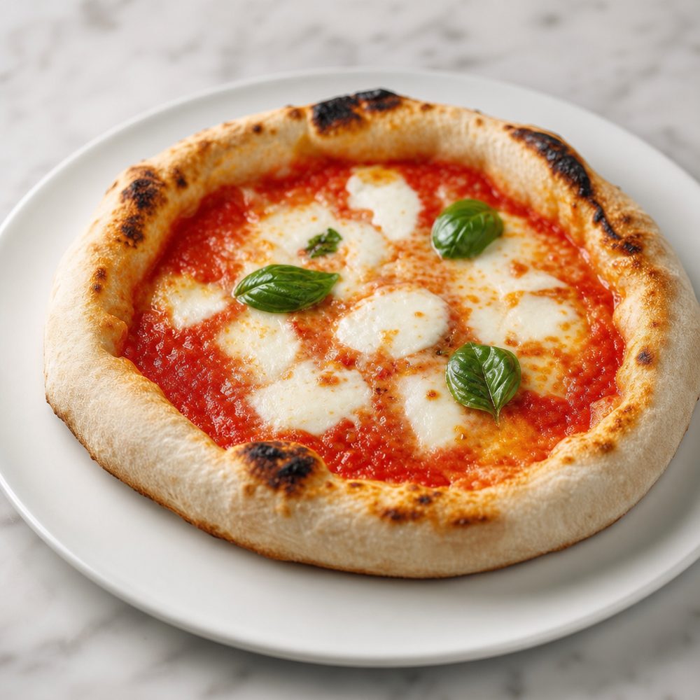La stessa pizza dopo il miglioramento con l'AI